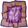 Echarpe Alberto Cabale Petit carr&eacute; de Soie Chetaah Cl&eacute;o Violet