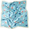 Echarpe Alberto Cabale Petit carr&eacute; de Soie Petal Cl&eacute;o Bleu