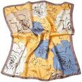 Echarpe Alberto Cabale Petit carr&eacute; de Soie Bigflower Cl&eacute;o Jaune