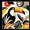 Echarpe Alberto Cabale Grand carr&eacute; de soie Pelican Zo&eacute; Noir