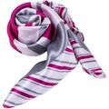 Echarpe Alberto Cabale Petit carr&eacute; de Soie Navy Brown Cl&eacute;o Rose