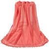 Echarpe Alberto Cabale Ch&egrave;che coton rose clair Elvia Rose