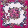 Echarpe Alberto Cabale Grand carr&eacute; de Soie Pink Zo&eacute; Rose