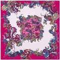 Echarpe Alberto Cabale Grand carr&eacute; de Soie Pink Zo&eacute; Rose
