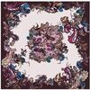 Echarpe Alberto Cabale Grand carr&eacute; de Soie Purple white Zo&eacute; Marron