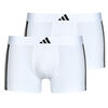 Boxers adidas ACTIVE FLEX COTTON 3 STRIPES Low Rise Pack de 2 Blanc