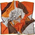 Echarpe Alberto Cabale Grand carr&eacute; de Soie Snake Zo&eacute; Orange