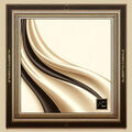 Echarpe Alberto Cabale Petit carr&eacute; de soie Paint Cl&eacute;o Beige