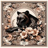 Echarpe Alberto Cabale Grand carr&eacute; de soie Black Panther Zo&eacute; Beige