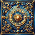 Echarpe Alberto Cabale Grand carr&eacute; de soie Sunkissing Zo&eacute; Bleu