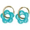 Boucles oreilles Clio Blue Fleurs 20mm