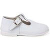 Baskets basses enfant Pisamonas Salom&eacute;s En Cuir Avec Fermeture &Agrave; Boucle Blanc