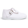 Baskets basses enfant Pisamonas Salom&eacute;s En Toile Avec Fermeture &Agrave; Boucle Blanc