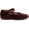 Ballerines enfant Pisamonas Chaussures Babies Fille En Velours Fermeture &Agrave; Boucle Marron Grenoble