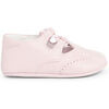 Derbies enfant Pisamonas Chaussures Anglaises En Cuir Pour B&eacute;b&eacute; Rose