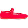 Ballerines enfant Pisamonas Chaussures En Toile &Agrave; Boucle Pour Fille (Grandes Tailles) Rouge