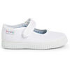 Ballerines enfant Pisamonas Chaussures Babies Fille &Agrave; Scratch Style Basket Blanc