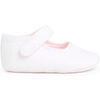 Ballerines enfant Pisamonas Chaussures Babies En Toile &Agrave; Scratch Pour B&eacute;b&eacute; Blanc