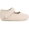 Ballerines enfant Pisamonas Chaussures Babies En Toile &Agrave; Scratch Pour B&eacute;b&eacute; Beige