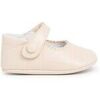 Ballerines enfant Pisamonas Chaussures Babies En Cuir Avec Fermetures &Agrave; Scratch Pour B&eacute;b&eacute;s Beige