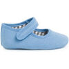 Ballerines enfant Pisamonas Chaussures Babies En Toile &Agrave; Scratch Pour B&eacute;b&eacute; Bleu