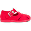 Baskets basses enfant Pisamonas Salom&eacute;s Style Sandales En Toile Rouge