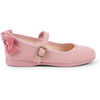 Ballerines enfant Pisamonas Babies &Agrave; Boucle Et Noeud Arri&egrave;re Velours Rose
