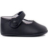 Ballerines enfant Pisamonas Chaussures Babies En Cuir Avec Fermetures &Agrave; Scratch Pour B&eacute;b&eacute;s Bleu