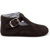 Baskets basses enfant Pisamonas Chaussures Salom&eacute; En Su&egrave;de Avec Fermeture &Agrave; Boucle Pour B&eacute;b&eacute; Gris