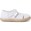 Baskets basses enfant Pisamonas Chaussures Salom&eacute; Sandales Ouvertures Toile Et Jute Blanc