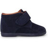 Boots enfant Pisamonas Bottine Avec Sangle Collante Pour Petits Enfants Hach&eacute;e Bleu