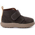 Boots enfant Pisamonas Bottes En Su&egrave;de Gar&ccedil;on Semelle Sport Avec Sangle Adh&eacute;rente Gris