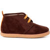 Boots enfant Pisamonas Bottines Doubl&eacute;es En Su&egrave;de De Mouton Avec Bande Arri&egrave;re Marron