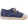 Baskets basses enfant Pisamonas Derbies Pour Enfants Avec Embout De Jute Et Lacets &Eacute;lastiques Bleu