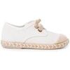 Baskets basses enfant Pisamonas Derbies Pour Enfants Avec Embout De Jute Et Lacets &Eacute;lastiques Blanc
