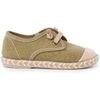 Baskets basses enfant Pisamonas Derbies Pour Enfants Avec Embout De Jute Et Lacets &Eacute;lastiques Kaki