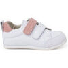 Baskets basses enfant Pisamonas Baskets En Cuir &Agrave; Double Fermeture Scratch Couleurs Rose