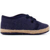 Derbies enfant Pisamonas Chaussures Pour B&eacute;b&eacute; En Lin Et Jute Avec Lacets &Eacute;lastiques Bleu