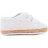 Derbies enfant Pisamonas Chaussures Pour B&eacute;b&eacute; En Lin Et Jute Avec Lacets &Eacute;lastiques Blanc