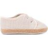 Derbies enfant Pisamonas Chaussures Pour B&eacute;b&eacute; En Lin Et Jute Avec Lacets &Eacute;lastiques Blanc