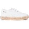 Baskets basses enfant Pisamonas Baskets De Type Espadrille Tissu Brod&eacute; Suisse Blanc