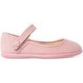 Ballerines enfant Pisamonas Chaussures Babies D&eacute;collet&eacute; &Agrave; Fermeture Scratch D&eacute;tail Bouton Rose Grenoble