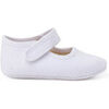 Ballerines enfant Pisamonas Babies Piqu&eacute; Matelass&eacute; Fermeture &Agrave; Scratch B&eacute;b&eacute; Blanc