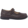 Ballerines enfant Pisamonas Chaussure Babies D apos;&eacute;cole Fille &Agrave; Scratch Marron