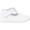 Baskets basses enfant Pisamonas Salom&eacute;s En Cuir Avec Fermeture Scratch Blanc