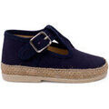 Baskets basses enfant Pisamonas Salom&eacute;s Pour B&eacute;b&eacute; En Lin Et Jute Avec Fermeture &Agrave; Boucle Bleu