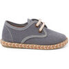 Baskets basses enfant Pisamonas Derbies Gar&ccedil;on Toile Semelle Jute Bicolore Gris