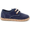 Baskets basses enfant Pisamonas Derbies Gar&ccedil;on Toile Semelle Jute Bicolore Bleu