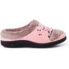 Chaussons enfant Pisamonas Sabots D apos;int&eacute;rieur Bicolores Chat Rose