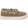 Chaussures bateau enfant Pisamonas Chaussures Bateau D apos;&eacute;t&eacute; Pour Enfants En Toile Bio Kaki